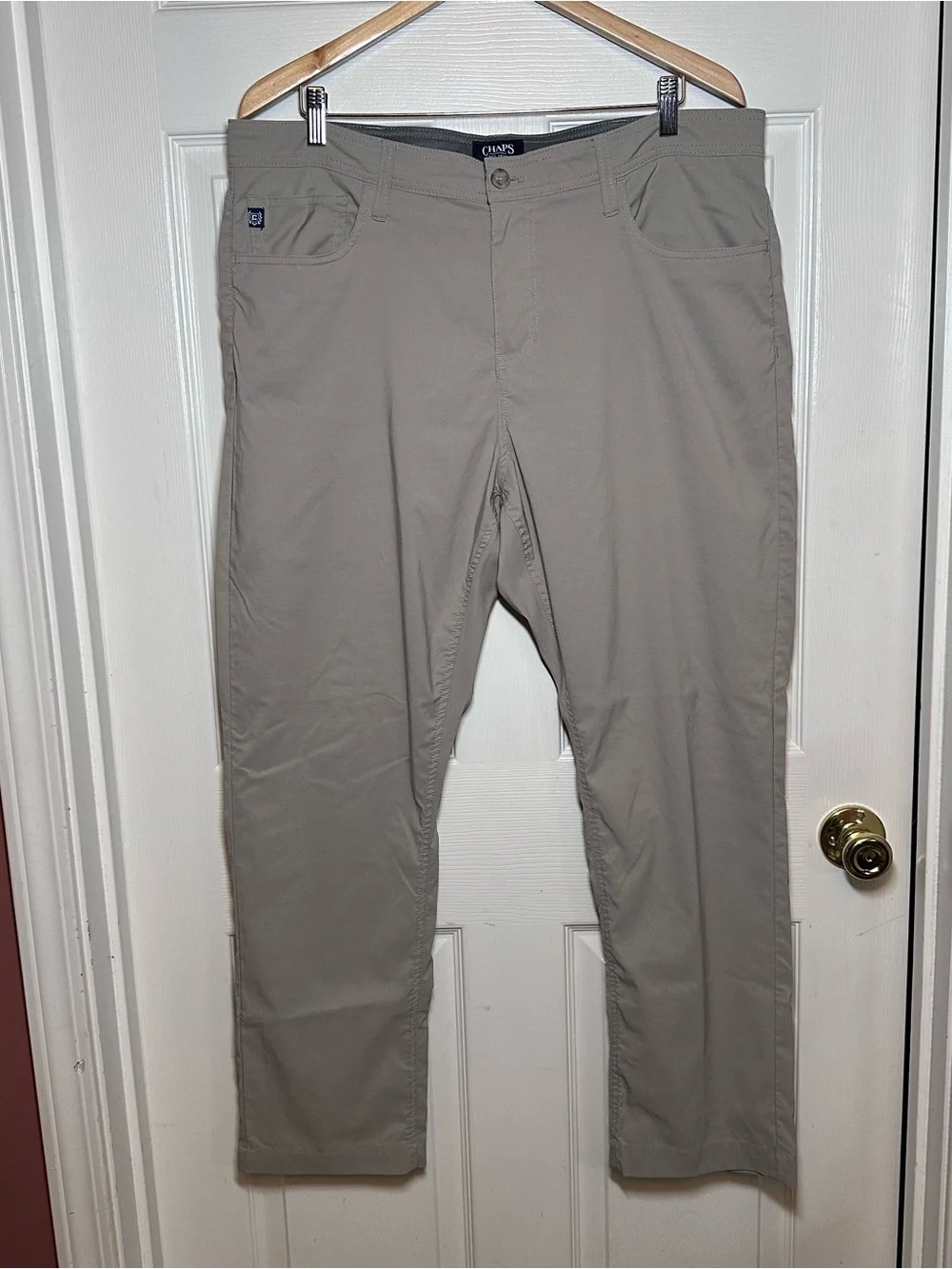 Chaps Men’s Slim Straight Performance Stretch Chinos Khakis Size 38x32 Golf